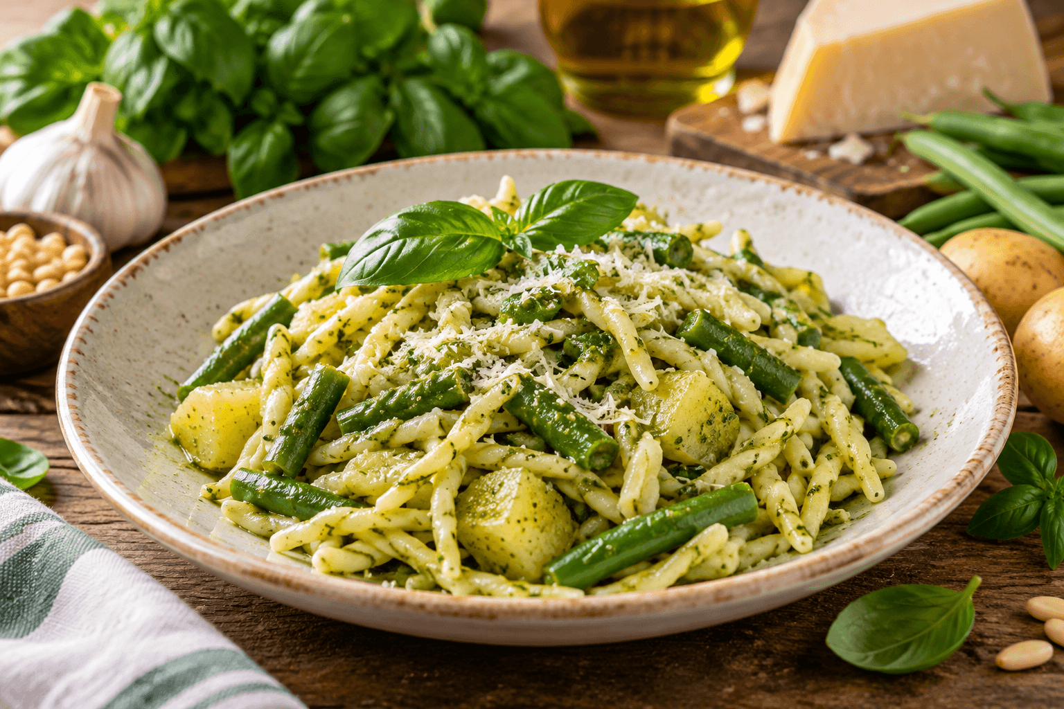 Trofie al pesto genovese